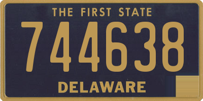 DE license plate 744638