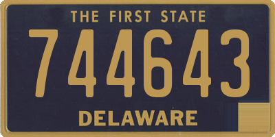 DE license plate 744643