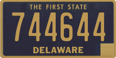DE license plate 744644