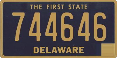 DE license plate 744646