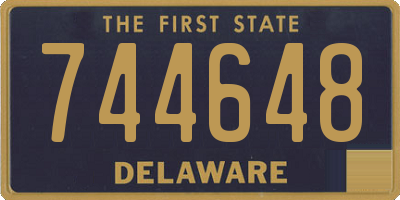 DE license plate 744648
