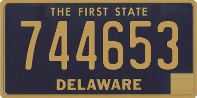 DE license plate 744653