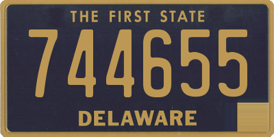 DE license plate 744655