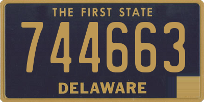 DE license plate 744663
