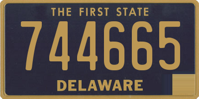 DE license plate 744665