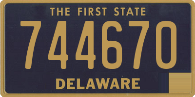 DE license plate 744670