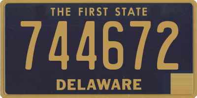 DE license plate 744672