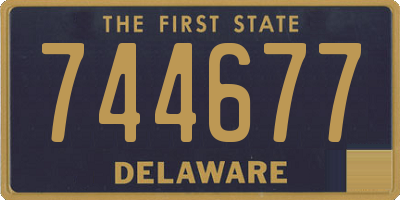 DE license plate 744677