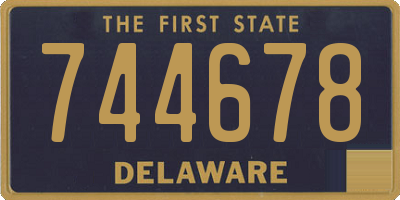 DE license plate 744678