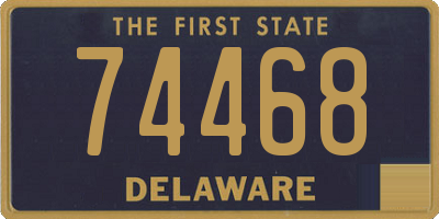 DE license plate 74468