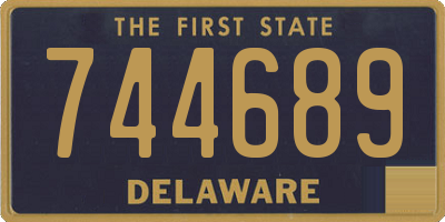 DE license plate 744689