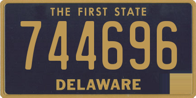 DE license plate 744696