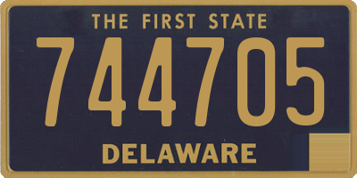 DE license plate 744705