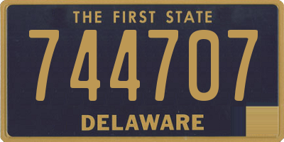 DE license plate 744707