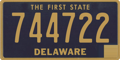 DE license plate 744722