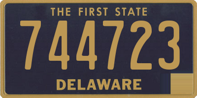 DE license plate 744723