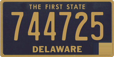 DE license plate 744725
