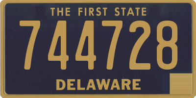 DE license plate 744728