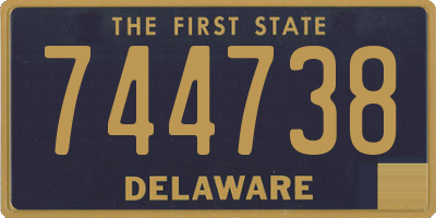 DE license plate 744738
