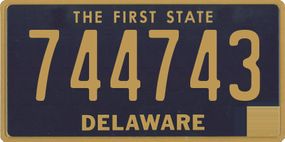 DE license plate 744743