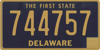 DE license plate 744757