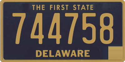 DE license plate 744758