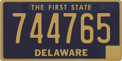 DE license plate 744765