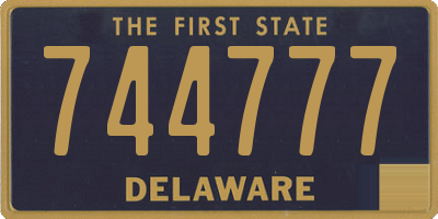 DE license plate 744777