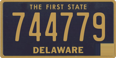 DE license plate 744779