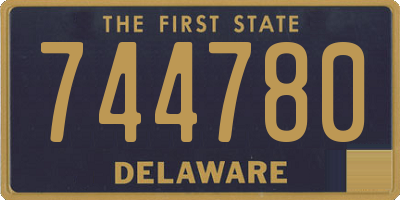 DE license plate 744780