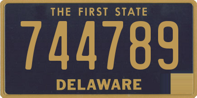 DE license plate 744789