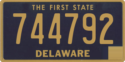 DE license plate 744792
