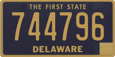 DE license plate 744796
