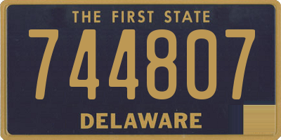 DE license plate 744807