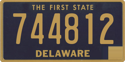 DE license plate 744812