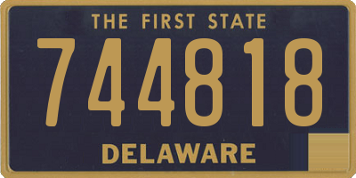 DE license plate 744818