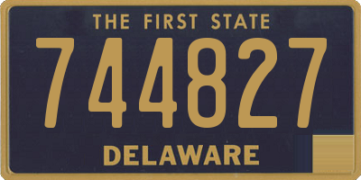 DE license plate 744827