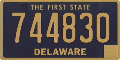 DE license plate 744830