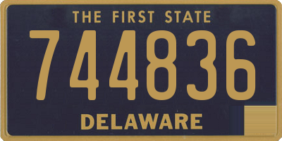 DE license plate 744836