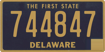 DE license plate 744847