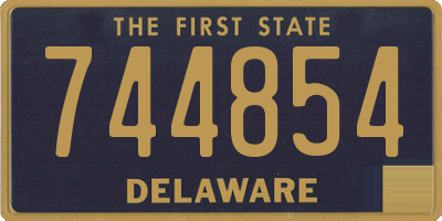 DE license plate 744854