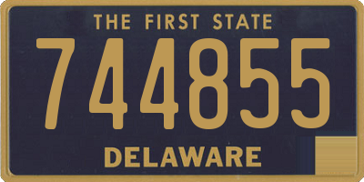 DE license plate 744855
