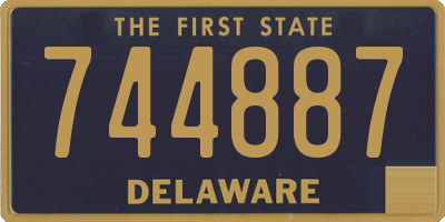 DE license plate 744887