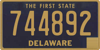 DE license plate 744892