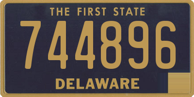 DE license plate 744896