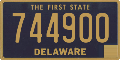 DE license plate 744900