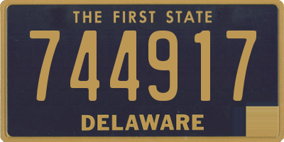 DE license plate 744917