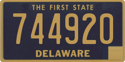 DE license plate 744920