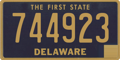 DE license plate 744923