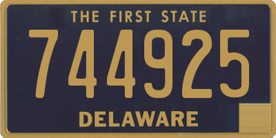 DE license plate 744925